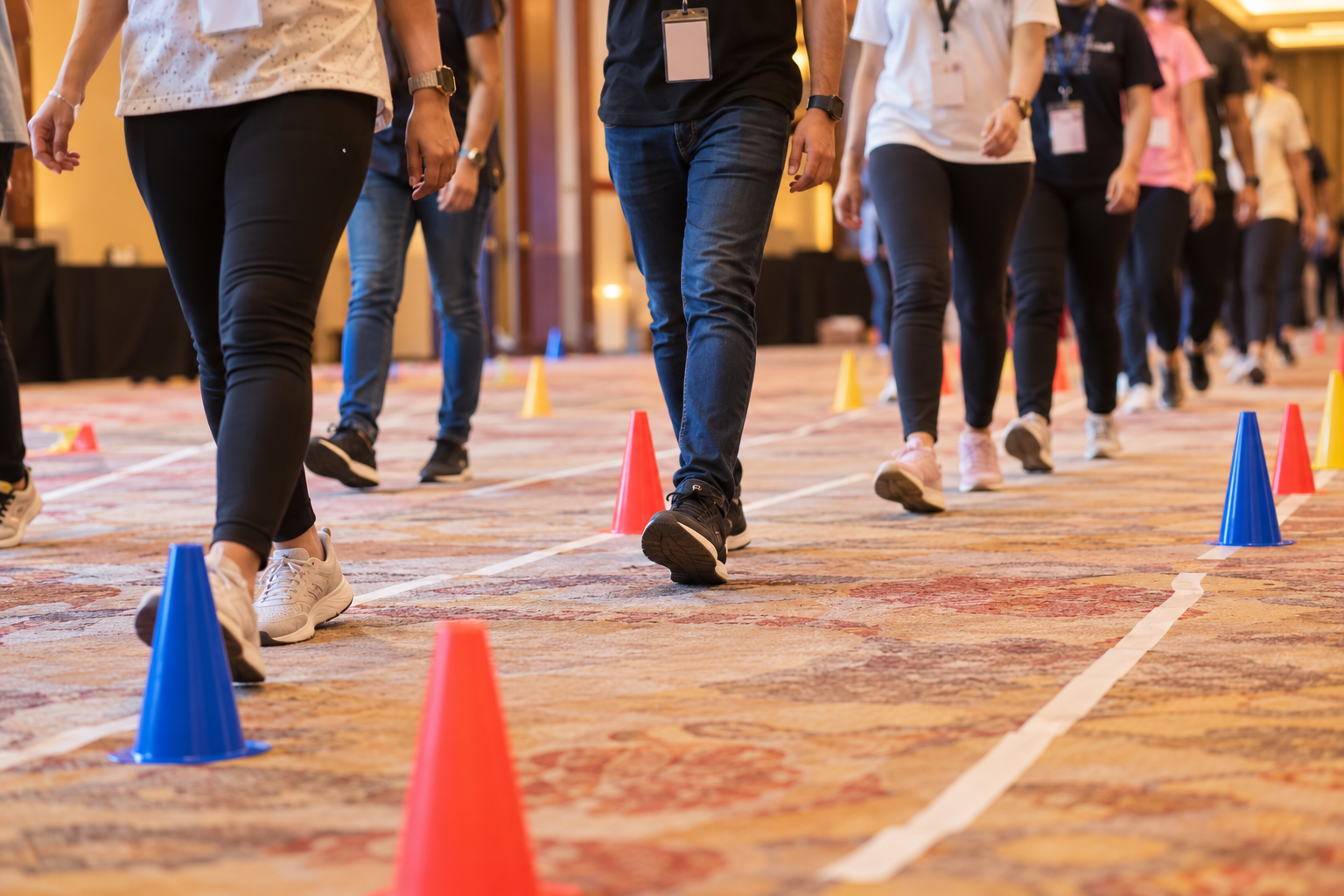Step-a-thon participants at a corporate walkathon event