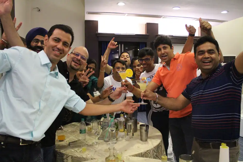 Team celebration